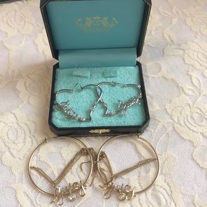 Two pair juicy couture earrings